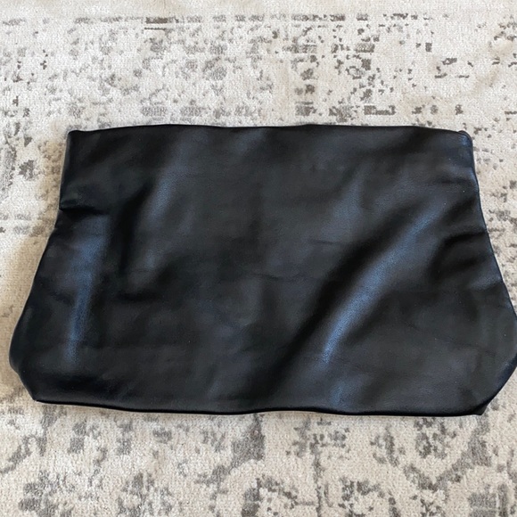 Zara Handbags - Black Faux Leather Clutch
